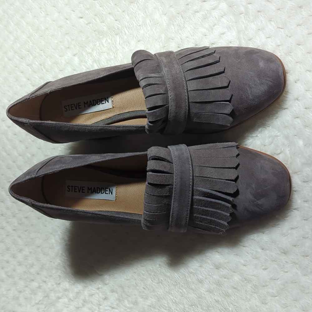 Steve Madden Gray Fringe Heels - Picture 3 of 8